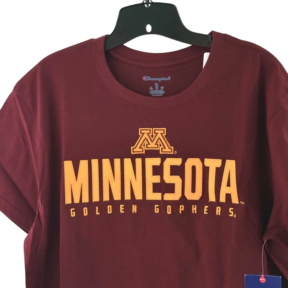 NWT Champion Minnesota Golden Gophers T-Shirt Mens XL Maroon NCAA Short Sleeve - Picture 6 of 10